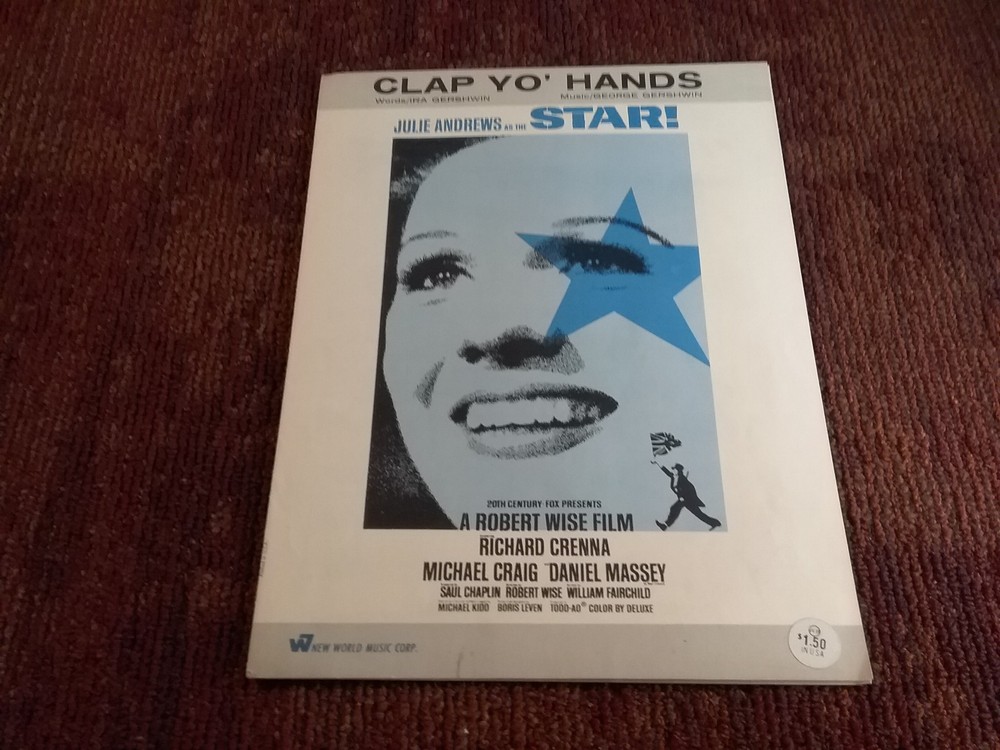 « CLAP YO&rsquo; HANDS » SHEET MUSIC-JULIE ANDREWS AS THE STAR 20th century Fox movie