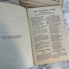 Vintage early 1900’s sheet music Morning Star, Invictus piano arrangements Paper