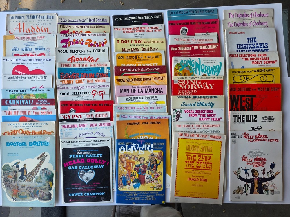 50 Vintage 50s 60s 70s Broadway Vocal Selections Songbooks Lot Camelot West Side