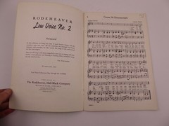 Low Voice Sacred Music Collections No.2 for Piano & Voice Sheet Music 1936
