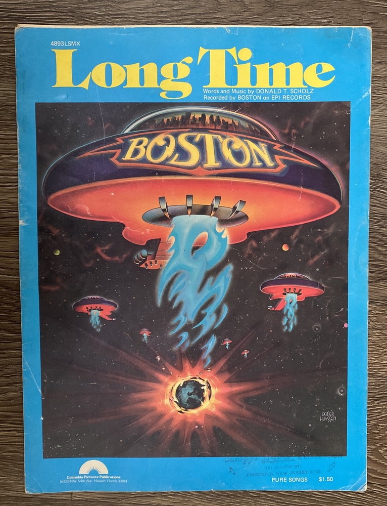 Long Time Sheet Music 1977 Boston Guitar Piano Vocal
