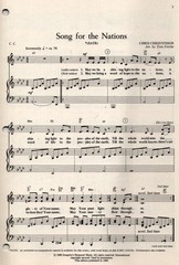 Song for the Nations SATB Sheet Music with Piano Accompaniment and Guitar Chords