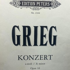 Vintage Edition Peters Grieg Piano Concerto Op 16 A Minor Piano Score Germany