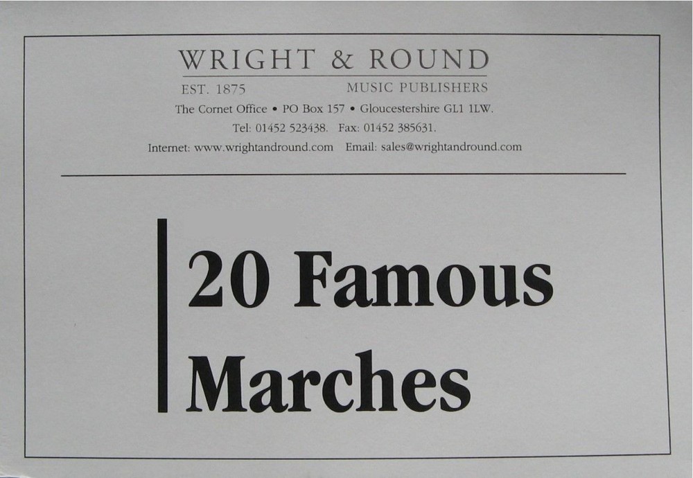 20 Famous Marches – Various Instruments – Part Book – A5 Sheet Music Brass Band