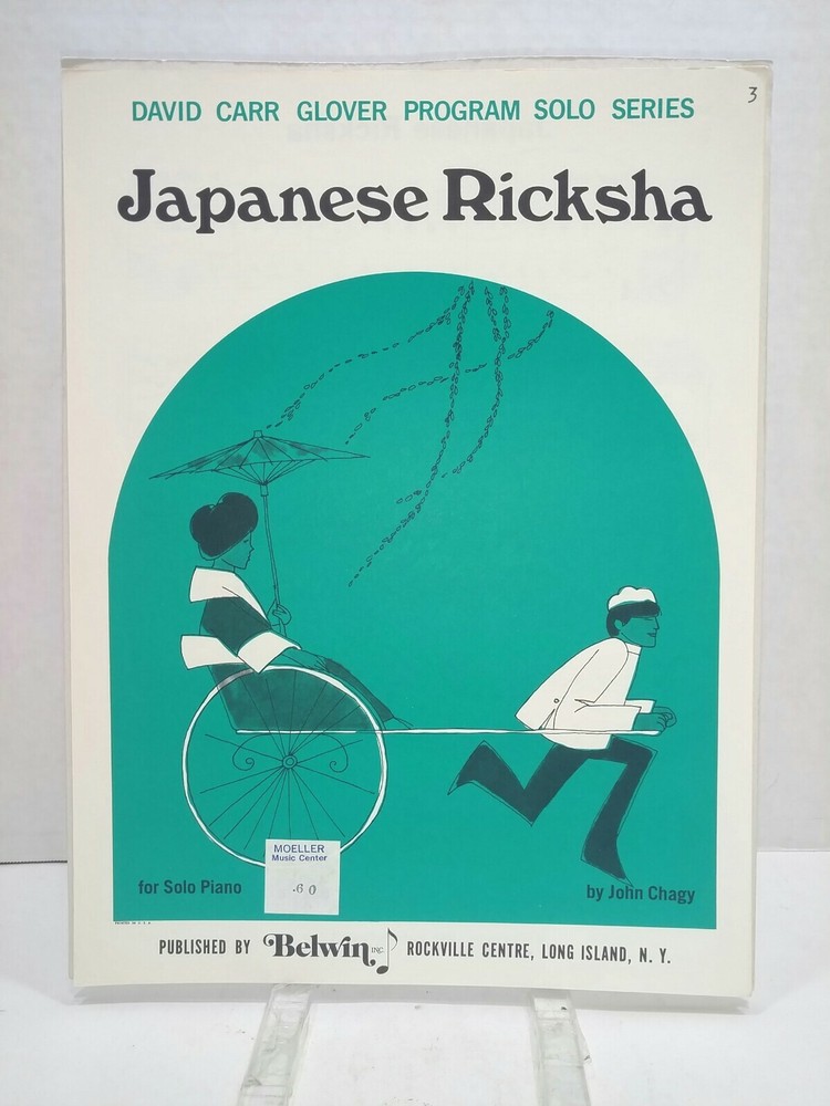 Japanese Ricksha Sheet Music Practice Teacher Piano Solo Glover Program F3Q