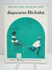 Japanese Ricksha Sheet Music Practice Teacher Piano Solo Glover Program F3Q