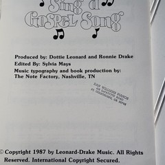 SING A GOSPEL SONG Songbook Vol 3 Daywind 1987 Southern Gospel Volume Three Vtg