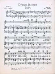 Dream Kisses Sheet Music Joe Rines M. K. Jerome Jack Yellen 1927 Fox Trot