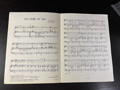 THE BEATLES RARE SHEET MUSIC « anytime at all »-SONORA-SCARCE! 35112