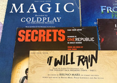 Popular Sheet music piano guitar vocal. NEW. Lot of 6. Pop Disney Coldplay Bruno