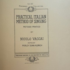 Theodore Presser Co. Sheet Music Voice Classical Solo Vaccai Collection 184