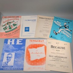 Vintage Piano Vocal Sheet Music Songbook Large Lot 89 Early 1900&rsquo;s to 1960&rsquo;s
