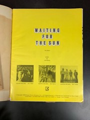 Doors Waiting for the Sun 1969 Music Book Song Photos Cords Special Edition