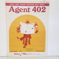 Vintage 1968 Agent 402 Piano Solo Sheet Music