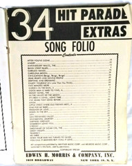 34 Hit Parade Extras Song Folio Music Score Book Dozens of Songs 1952 MCM Vtg