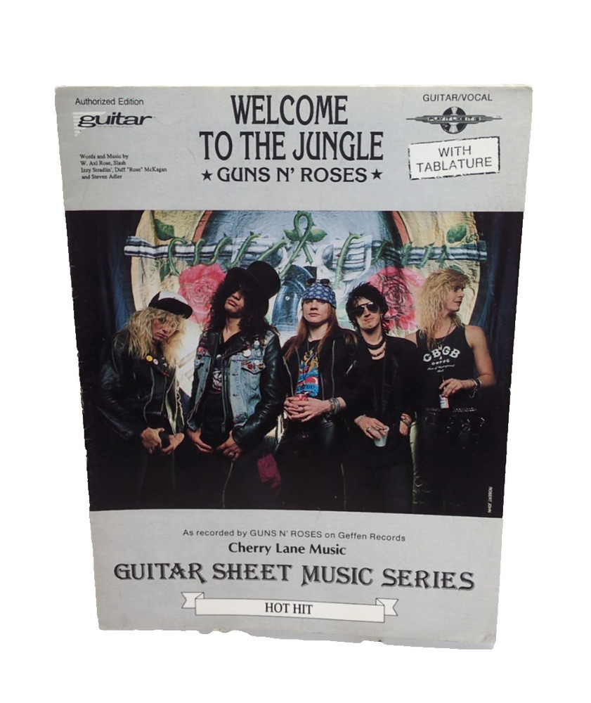 Welcome To The Jungle Sheet Music Guns N Roses Guitar TAB 80s Rock & Roll F1F