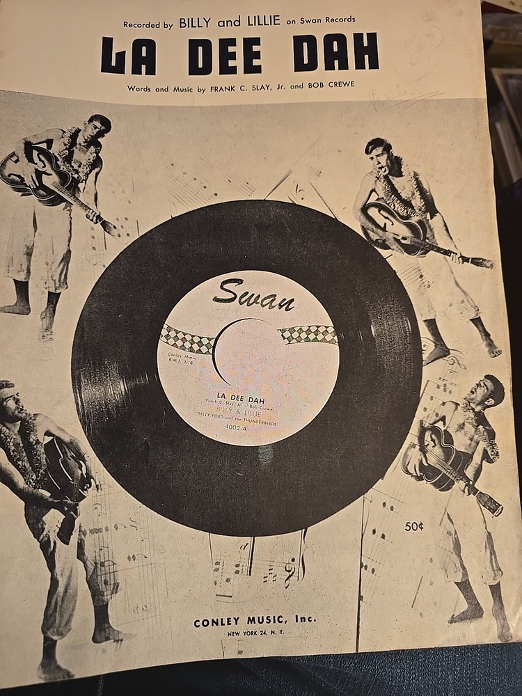 La Dee Dah BILLY & LILLIE Sheet Music Slay Bob Crewe Swan Conley Music S782