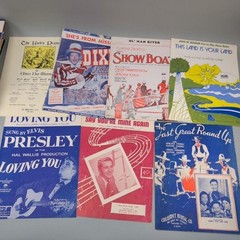 Vintage Piano Vocal Sheet Music Songbook Large Lot 89 Early 1900&rsquo;s to 1960&rsquo;s