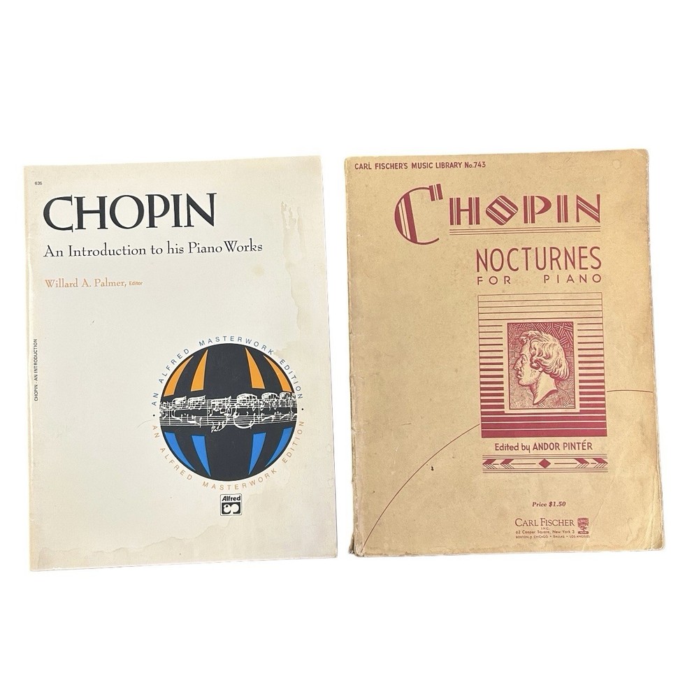 Vintage Lot Musical Scores Piano Works Frederic Chopin Nocturnes Songbooks