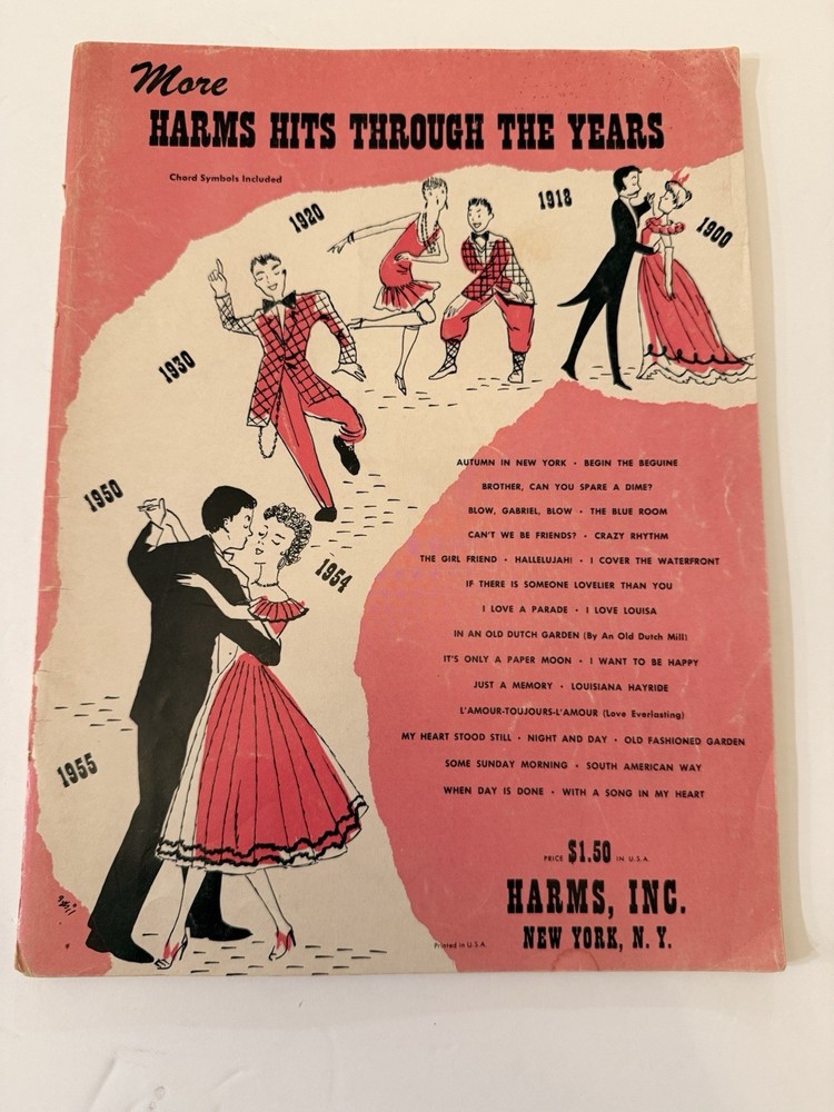 VTG More Harms Hits Through The Years Piano Sheet Music Book 80 Pages 26 Songs