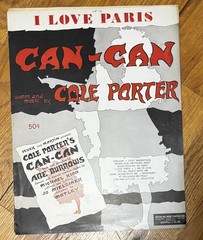 I LOVE PARIS CAN-CAN 1953 Broadway, Cole Porter, Sheet Music (Qty: 2)
