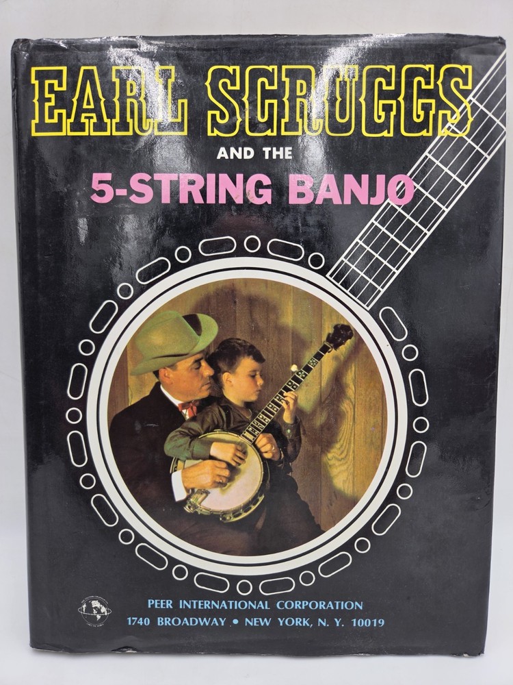 Earl Scruggs & The 5-String Banjo Instruction Book HARDCOVER Country 1968 GOOD
