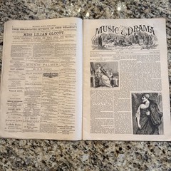 Music & Drama Vol II No. 9 New York, June 3, 1882 32 Pages – 11×16”