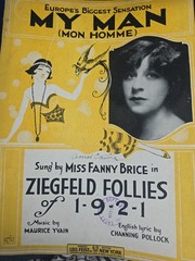 MY MAN (Mon Homme) Ziegfield Follies Fox Trot Fanny Brice Sheet Music 1921 T115