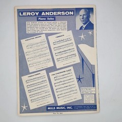 Sheet Music Blue Tango 1951 Leroy Anderson Mills Music