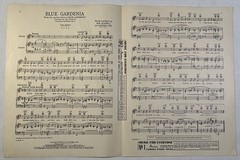 BLUE GARDENIA Piano Ukulele Sheet Music Anne Baxter Nat King Cole Vintage 1953