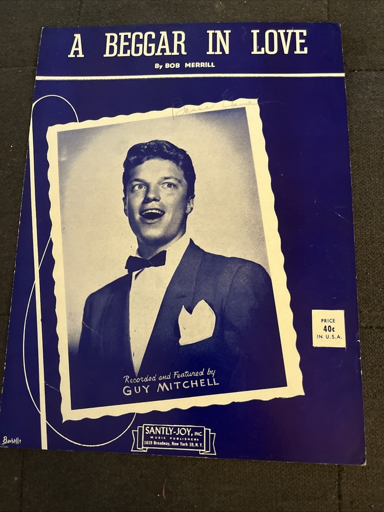 Sparrow in the Tree Top Sheet Music Vocals 1951 Guy Mitchell