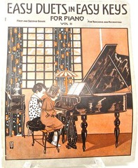 Easy Duets Easy Keys Sheet Music Booklet Vol II 1915 Piano 10 Songs US Seller