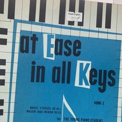 Vintage Belwin At Ease In All Keys Book 2 Eric Steiner Piano Sheet Music USA