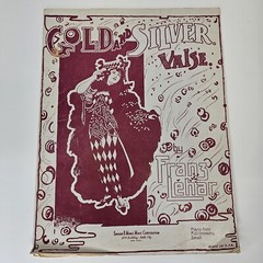 vintage sheet music « GOLD and SILVER VALSE » by FRANZ LEHAR 1932