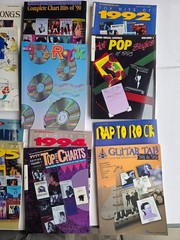 Lot of 16 Vintage 1990s Piano/Vocal/Guitar Songbooks – 90s Chart Top Hits ROCK +