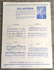 Three Characteristic Sketches: Ella Ketterer 1934 SHEET MUSIC circus juggler