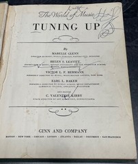 TUNING UP THE WORLD OF MUSIC Ginn 1936 Children Primer Illustrated 176p Textbook