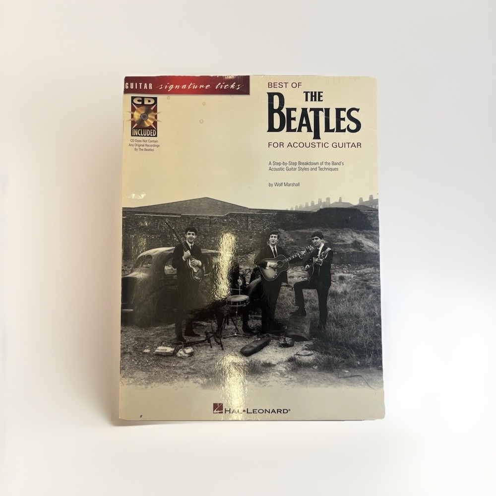 Best of The Beatles Acoustic Guitar Sheet Music & Tabulature Book + CD
