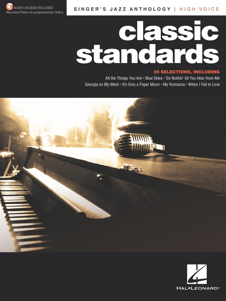 Classic Standards Singer&rsquo;s Jazz Anthology for High Voice Piano Music Book Audio