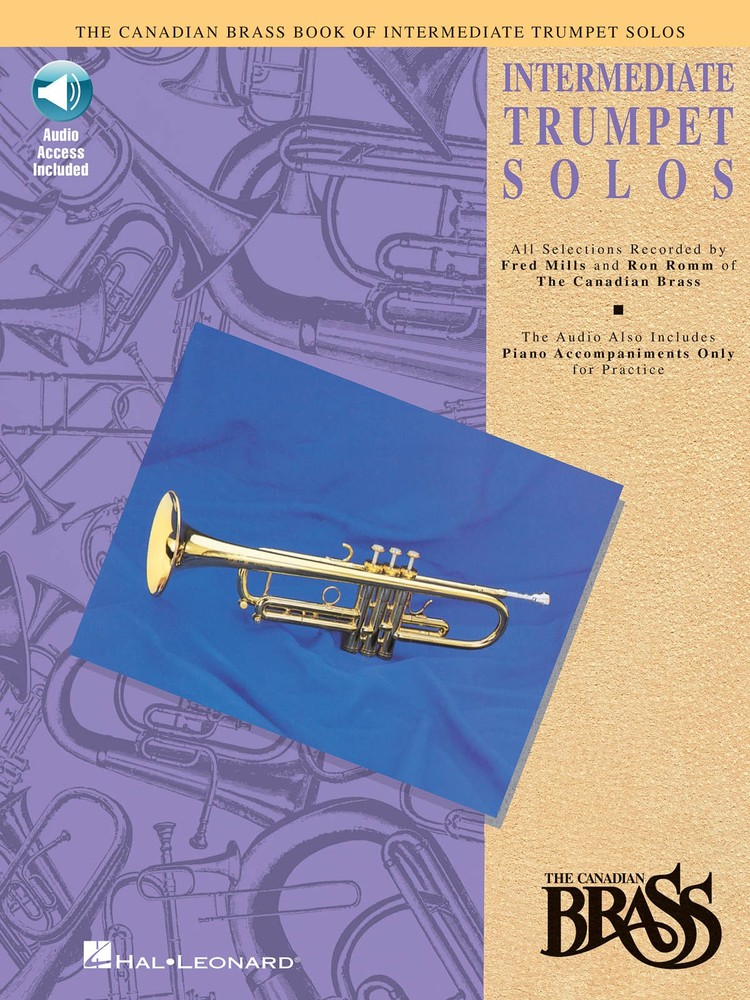 Canadian Brass Book of Intermediate Trumpet Solos Piano Sheet Music Online Audio