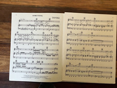 BEATLES Something George Harrison Original USA Sheet Music 8 1/2 x 11&Prime;