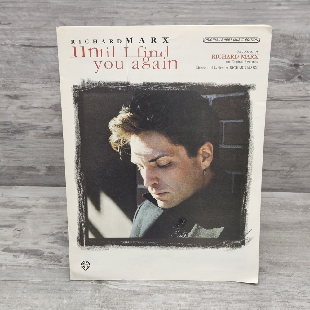 Richard Marx Right Here Waiting Sheet Music 1989 Pop Rock Piano Vocal Guitar