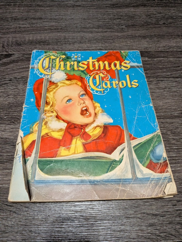 Vtg Book Classic Christmas Carols Songs Whitman 1952 Schulte Sheet Music Read