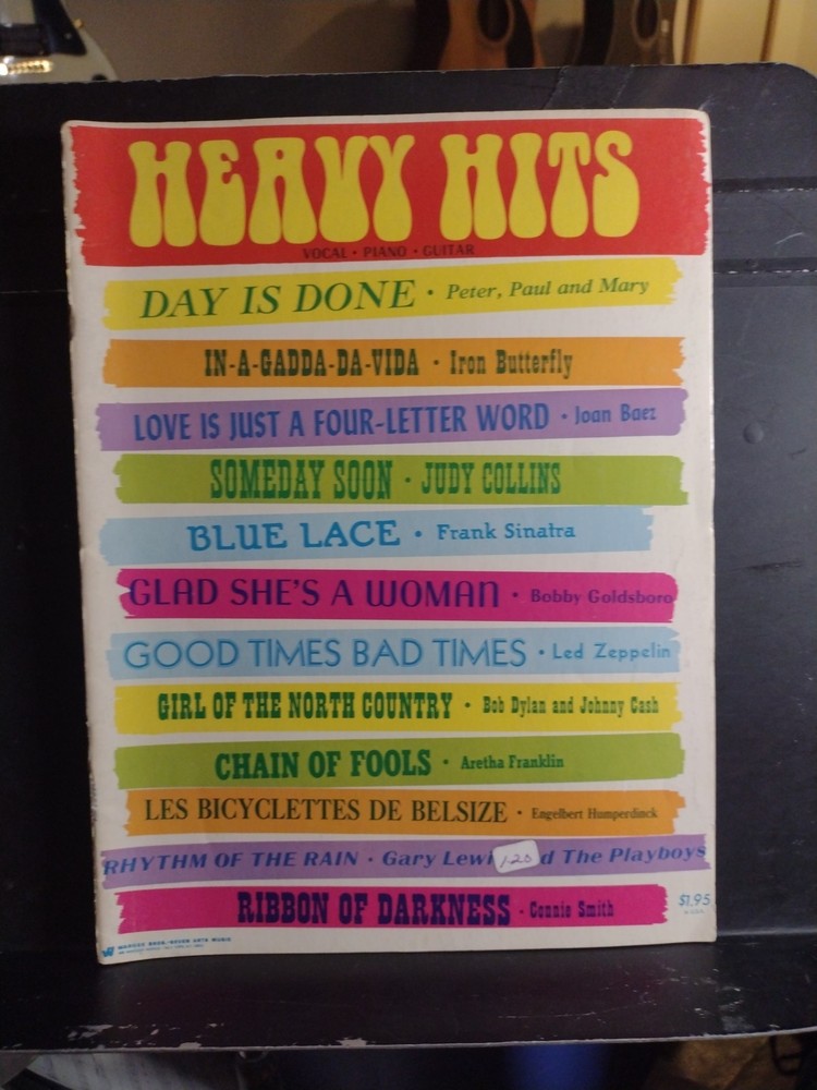 1960&rsquo;s Songbook Heavy Hits Guitar Piano Guitar Vintage Pop Rock Country Tab VG