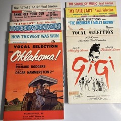 Lot Of 9 Vintage Broadway Play/Movies Vocal Selections Piano Music Books