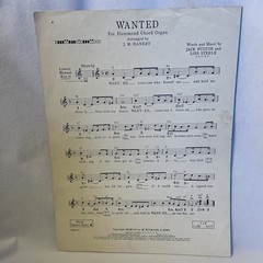 1954 Perry Como Wanted Sheet Music Jack Fulton Lois Steele M. Witmark & Sons