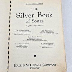 Silver Book Of Songs Accompaniment Piano Vocal Choir Songbook Music 1935 Vintage