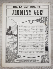 Sheet Music Welcome 1924 Tommie Malie Dick Finch Jack Little Barbelle Art