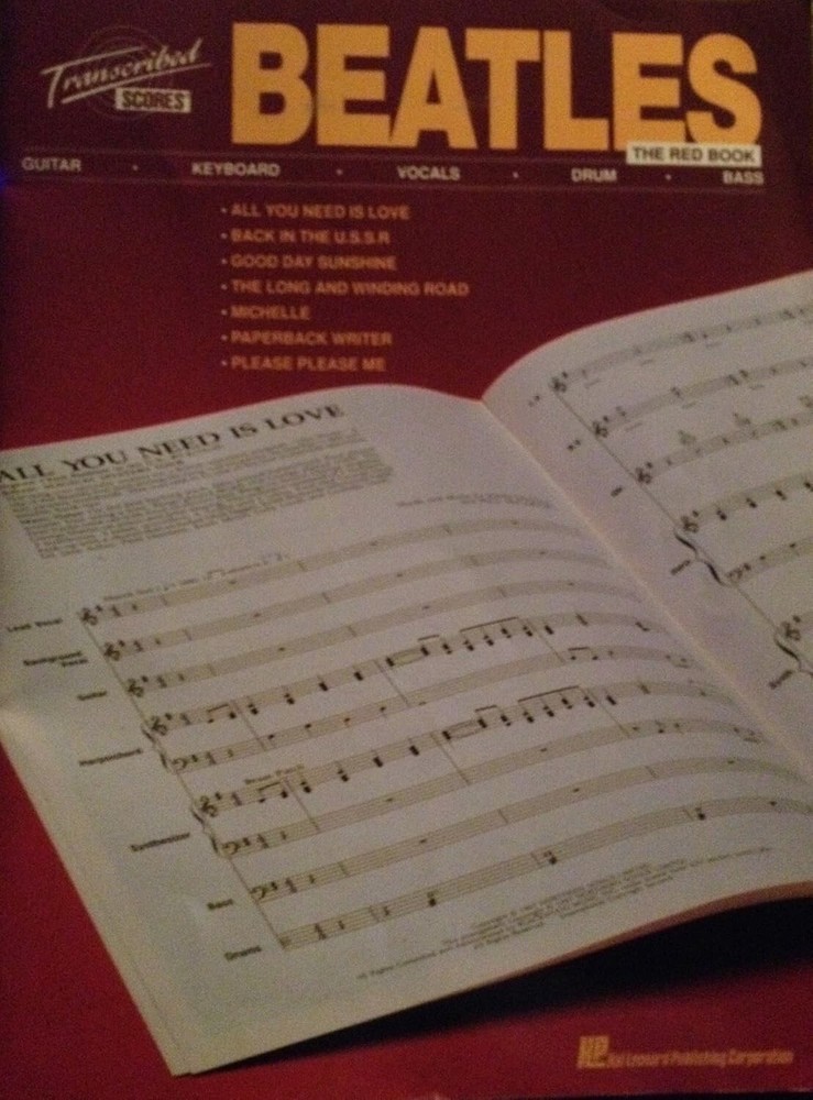 TRANSCRIBED SCORES BEATLES THE RED BOOK GUITAR KEYBOARD VOCALS DRUM BASS NEW