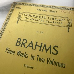 Vintage G Schirmer Brahms Piano Works Vol 1 Piano Score Yellow Vol 1757 USA